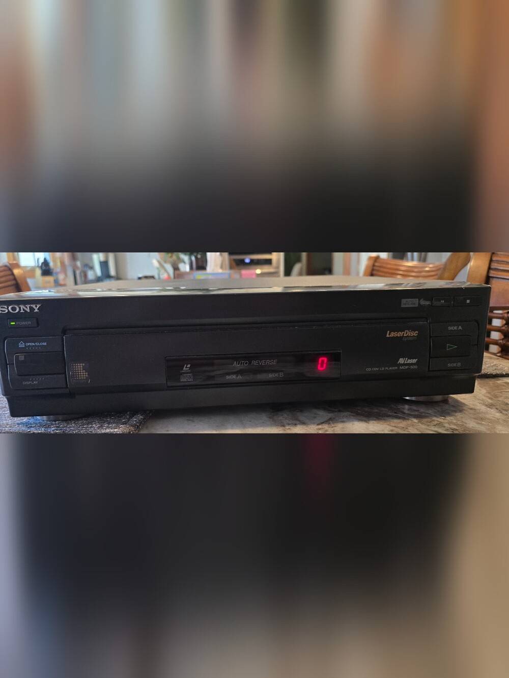 Sony MDP-500 LaserDisc System (CD CDV LD Player) A/B  Tested Working No Remote